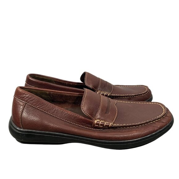 Cole Haan Mens Brown Leather Loafers shoes size 10.5 business pro preppy slip on main image 6